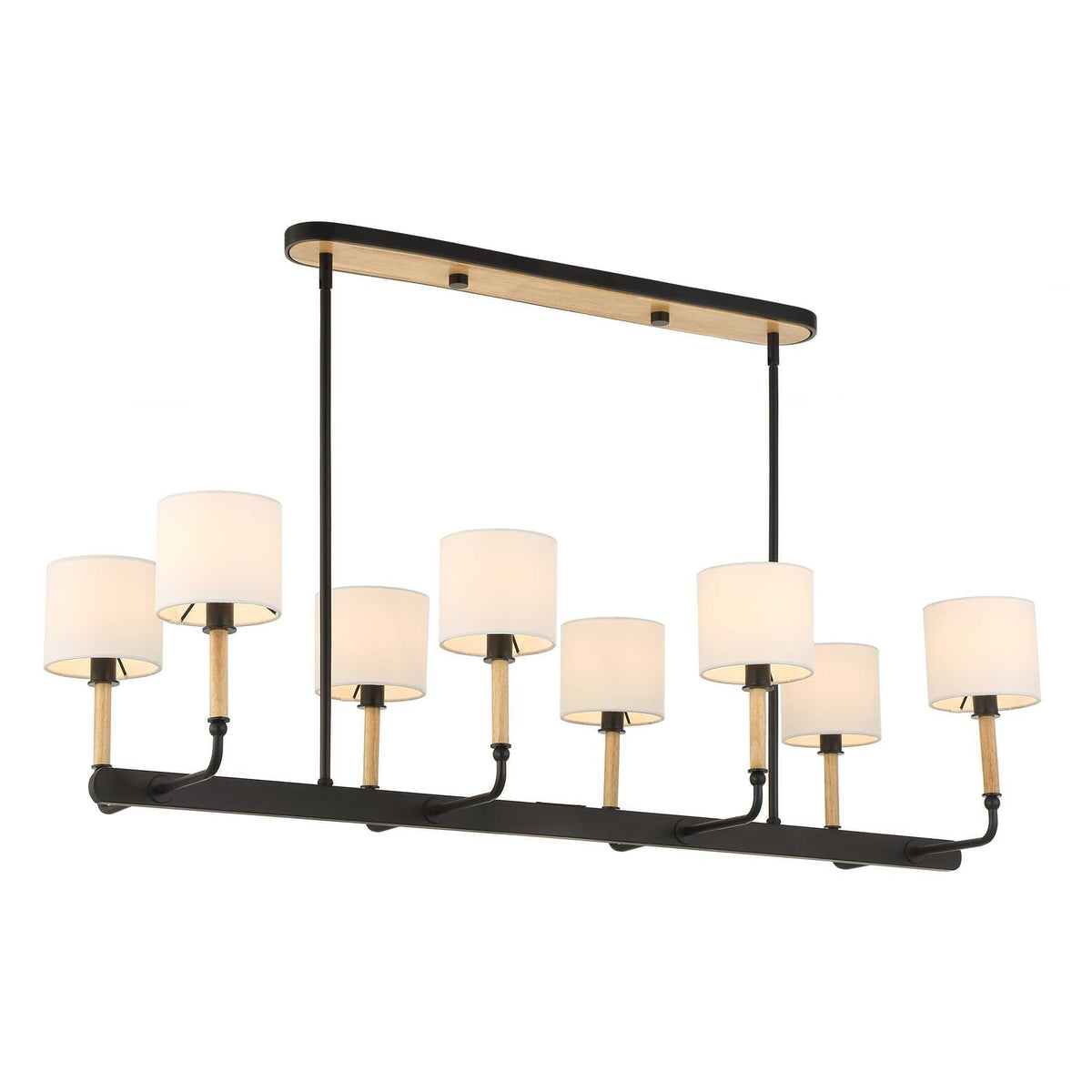 Franconia 8 Light Pendant - Black / White by Uttermost - View 8