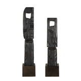 Cipher Wood Totems (Set of 2) - Black by Uttermost - View 4