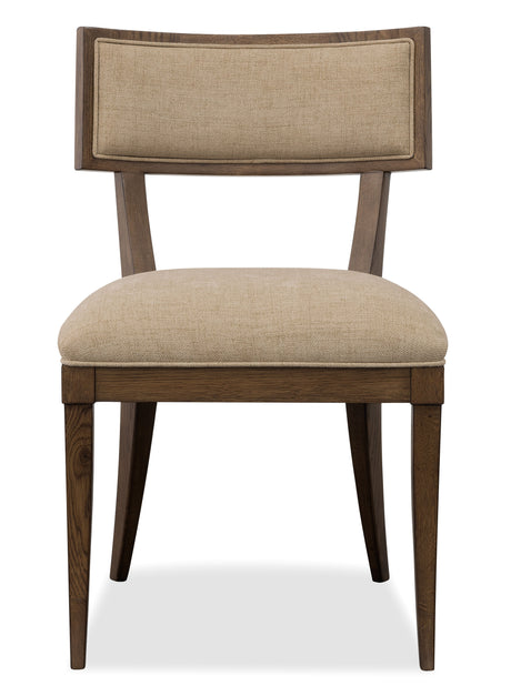 Cashiers Klismos Fabric Chair (Set of 2) Chestnut / Willarae Cashew - Dark Brown / Beige by Hooker Furniture - View 3
