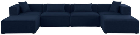 Cube - Modular Sectional 6 Piece - Navy - Modern & Contemporary - 630Navy - Sec6B - Home Elegance USA - 4