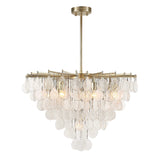Goccia 8 Light Tear Drop Glass Pendant - Gold by Uttermost - View 4