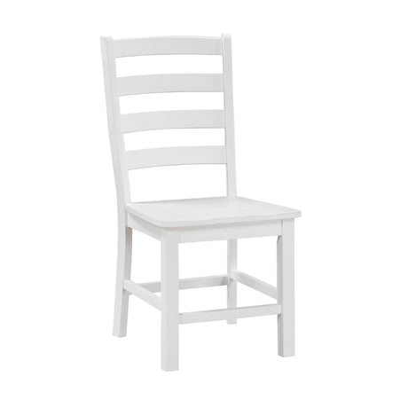 Modern Contemporary White Finish 5pc Set Dining Table and 4 Side Chairs Set Wooden Kitchen Dining Furniture Casual Style - sold by Home Elegance USA