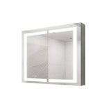 36 x 30 inch Medicine Cabinet with LED Vanity Mirror, Anti - Fog, Recessed or Surface Mount, Waterproof, Dimmable, Aluminum 3000K~6000K Lighted Double Door Bathroom Cabinet with Touch Switch - W1738100837 - image - 5