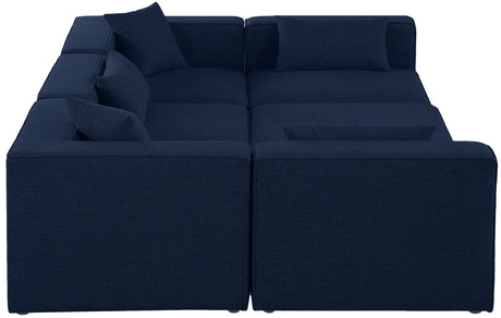 Cube - Modular Sectional 6 Piece - Navy - Fabric - 630Navy - Sec6C - Home Elegance USA - 2