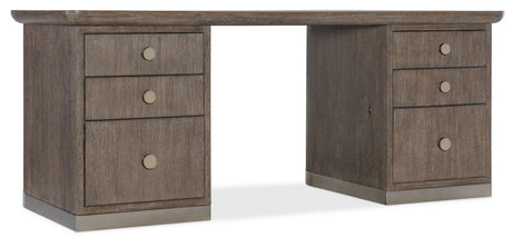 Modern Mood Executive Desk - Dark Brown / Dark Gray by Hooker Furniture - View 1