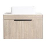 30 " Modern Design Float Bathroom Vanity With Ceramic Basin Set, Wall Mounted White Oak Vanity With Soft Close Door,KD - Packing，KD - Packing，2 Pieces Parcel（TOP - BAB110MOWH） - W999S00023 - image - 14