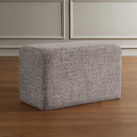 Kelce Woven Checkered Ottoman - Light Brown by Uttermost - View 5