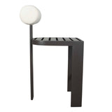 Bolster Back Outdoor Bar Stool - White / Black by Uttermost - View 8