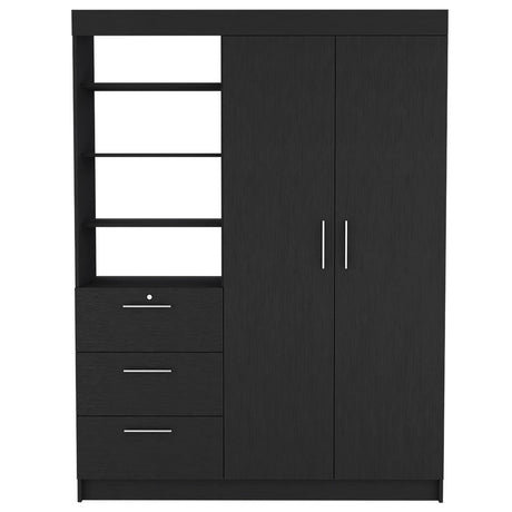 Armoire Rumanu, Bedroom, Black - Home Elegance USA