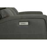 Linden Power Reclining Sofa With Power Headrests & Lumbar - Charcoal | Flexsteel