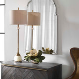 Natania Plated Buffet Lamp Brass - Yellow / Beige by Uttermost - View 2