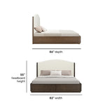 Athens King Upholstered Storage Bed - Dark Brown | Flexsteel
