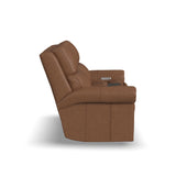 Bernard Power Reclining Loveseat With Console, Power Headrests & Lumbar | Flexsteel
