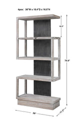 Nicasia Modern Etagere - Silver / Dark Gray by Uttermost - View 8