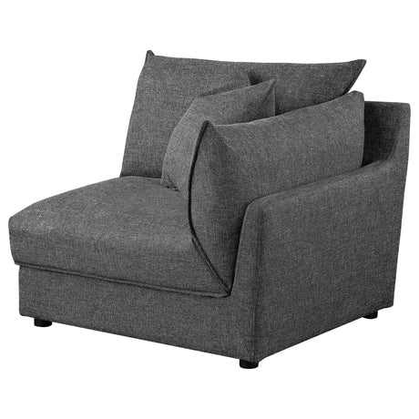 Tomasina Black 6-Piece Upholstered Modular Sectional - sold by Home Elegance USA