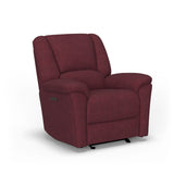 Plush Transitional Leather Power Gliding Recliner With Power Headrest & Lumbar | Flexsteel