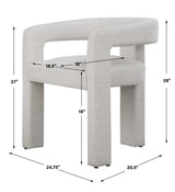 Perspective Fabric Dining Chair - Gray by Uttermost - View 8