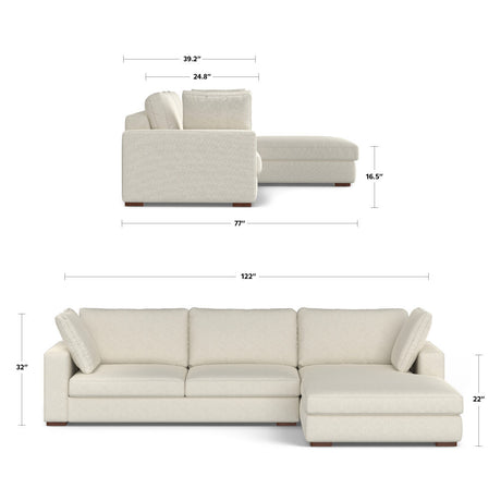 Charlie Deep Seater Right Sectional Sofa - sold by Home Elegance USA