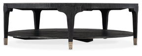 Chapman Shou Sugi Ban Round Coffee Table - Black by Hooker Furniture - View 1