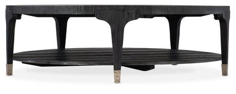 Chapman Shou Sugi Ban Round Coffee Table - Black by Hooker Furniture - View 1
