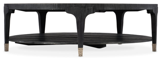 Chapman Shou Sugi Ban Round Coffee Table - Black by Hooker Furniture - View 1