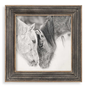 Custom Black And White Horses Print - Dark Brown / Silver by Uttermost - View 1