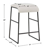 Arcane Counter Stool Ecru - Black / White by Uttermost - View 8