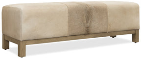 Melange Holy Cow Bench Beige - Light Brown by Hooker Furniture - View 1