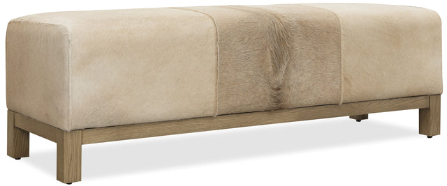 Melange Holy Cow Bench Beige - Light Brown by Hooker Furniture - View 1