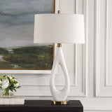 Promenade White Table Lamp by Uttermost - View 3
