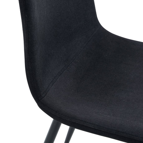 Table and chair set.71*35.4 inch White Grain Spliced Dining Table With Storage Function In The Middle Of The Table Legs.Paired with 8 Black Linen-Cotton Material High Resilience Dining Chair. - sold by Home Elegance USA