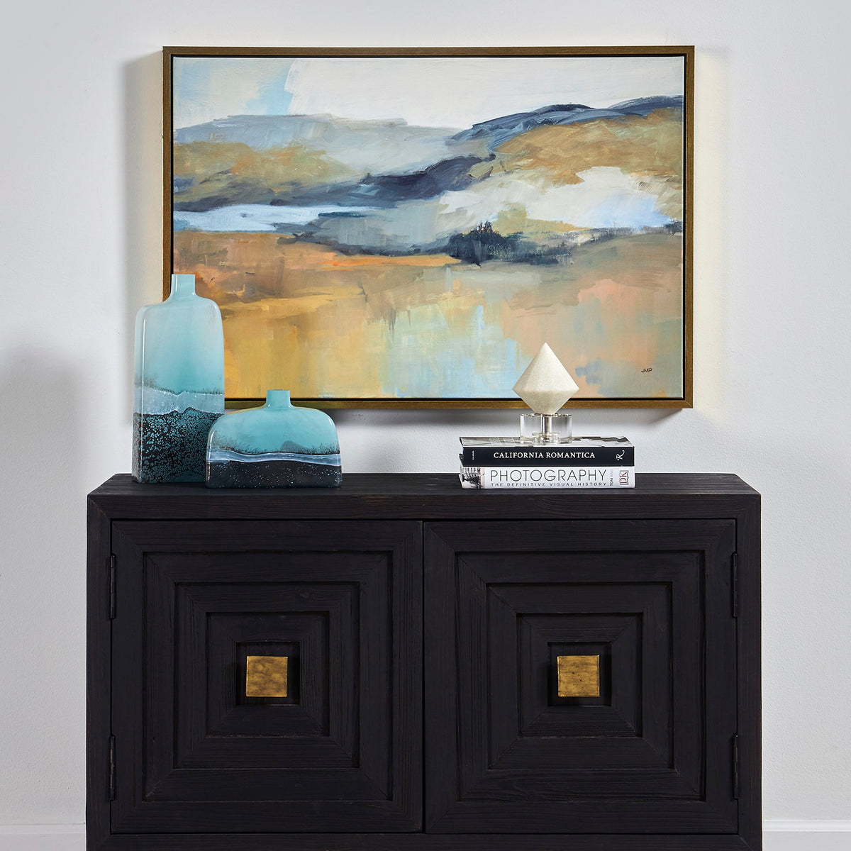 Folded Hills Framed Landscape Art - Yellow by Uttermost - View 2