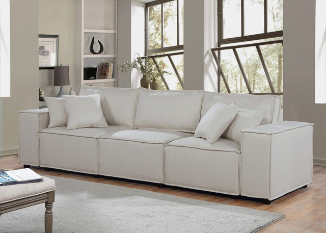 Annabel Sofa in Beige Linen - B061S00292 - Home Elegance USA - 1