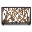 Teak Maze Console Table - Dark Brown / Light Brown by Uttermost - View 1