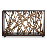 Teak Maze Console Table - Dark Brown / Light Brown by Uttermost - View 1
