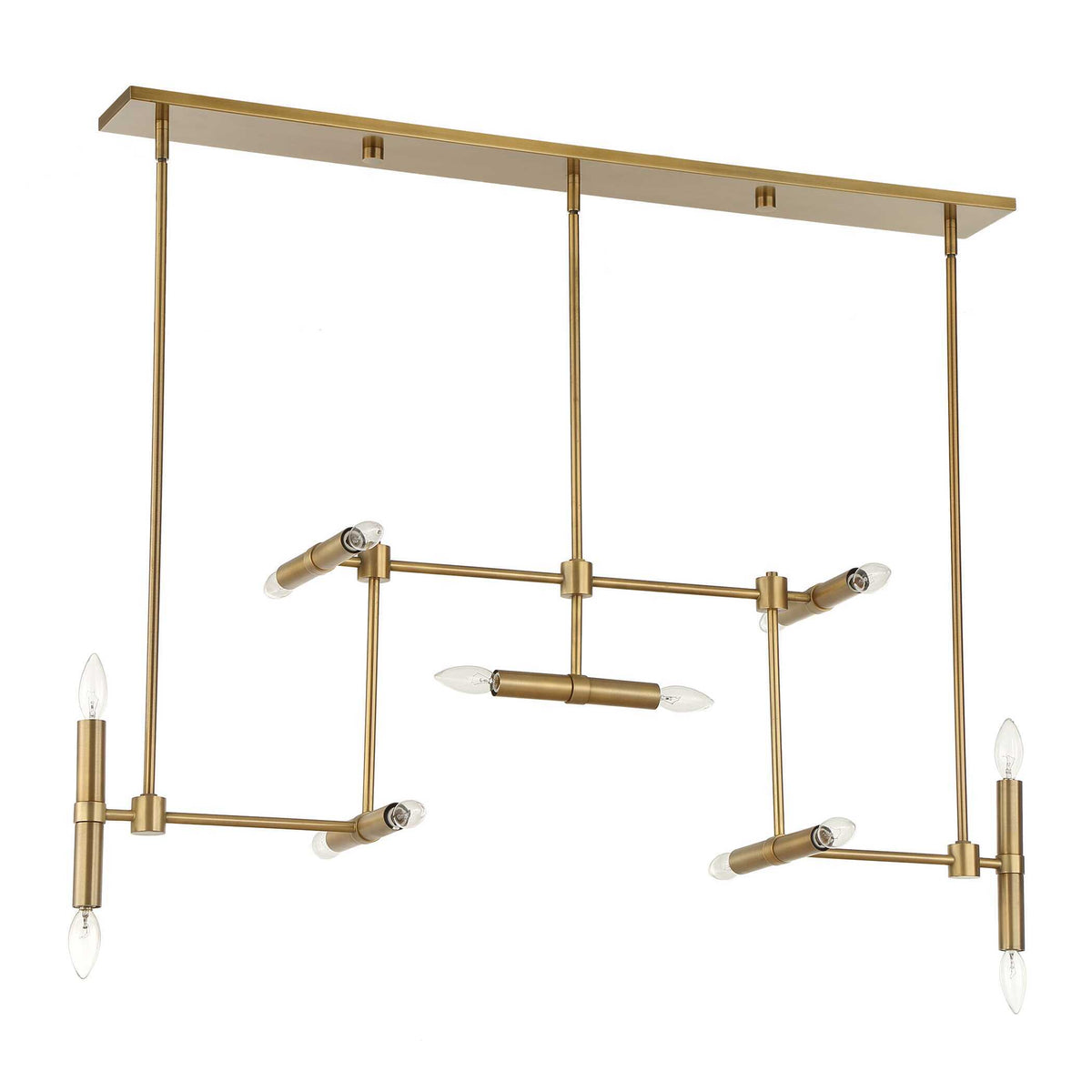 Cadre 14 Light Modern Linear Pendant - Gold by Uttermost - View 3