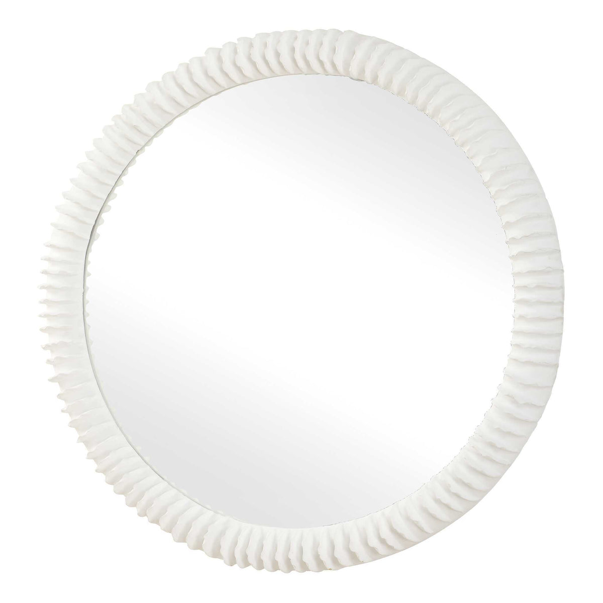 Akiko Round Mirror - White by Uttermost - View 4