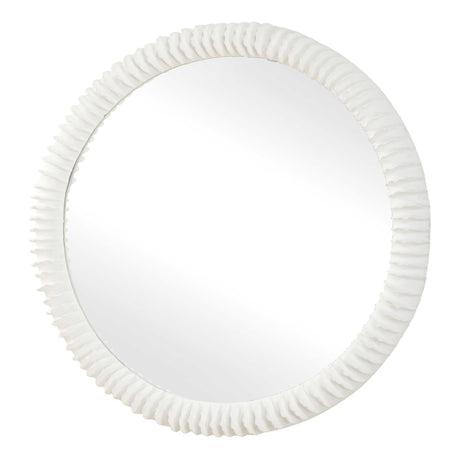 Akiko Round Mirror - White by Uttermost - View 4