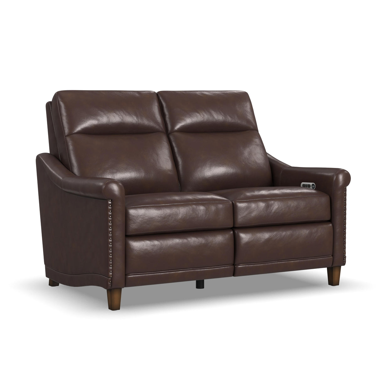 Elizabeth Power Reclining Loveseat With Power Headrest - Brunette | Flexsteel
