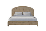 English Knotty Oak King Panel Bed