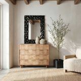 Malosi Carved Mirror - Black by Uttermost - View 2