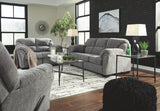 Allmaxx - Pewter - 3 Pc. - Sofa, Loveseat, Rocker Recliner | Ashley | Home Elegance USA