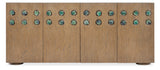 Commerce And Market Pilea Entertainment Credenza - Light Brown / Light Blue by Hooker Furniture - View 5