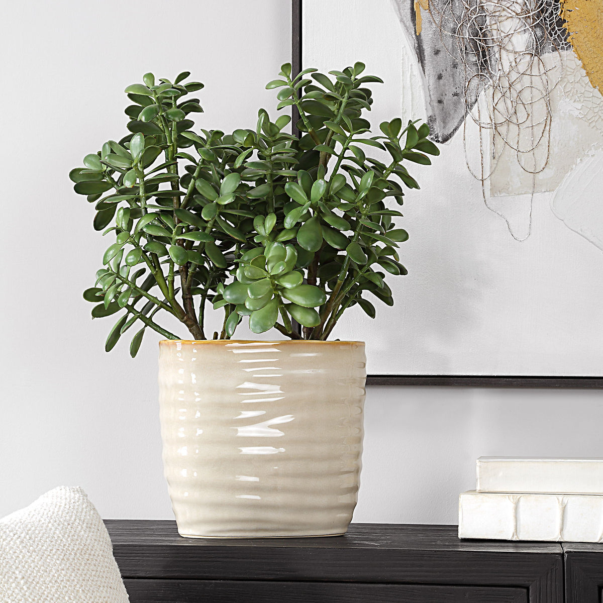Crassula Jade Accent Plant - Beige by Uttermost - View 2