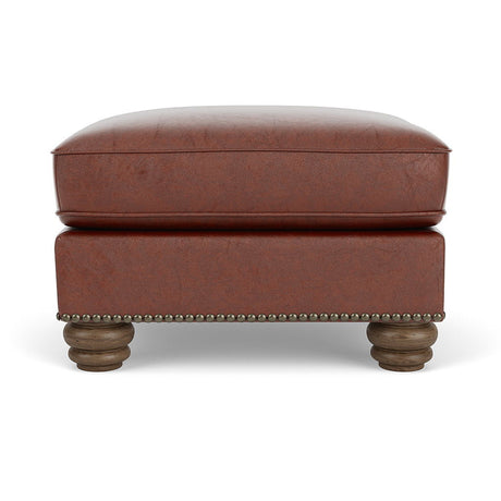 Bexley Leather Ottoman, Nailhead Trim | Flexsteel