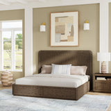 Athens King Panel Storage Bed - Dark Brown | Flexsteel