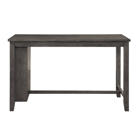 Gray Finish 5pc Counter Height Set Multifunctional Counter Height Table with 4 Stools Black Faux Leather Upholstery Nailhead Trim Dining Room Furniture - sold by Home Elegance USA