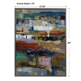 Fiesta Hand Painted Canvas - Blue / Orange by Uttermost - View 6