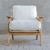Laid Back Back Sheepskin Accent Chair - White by Uttermost - View 2