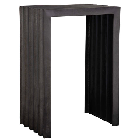 In The Groove Aluminum Accent Table - Black by Uttermost - View 4